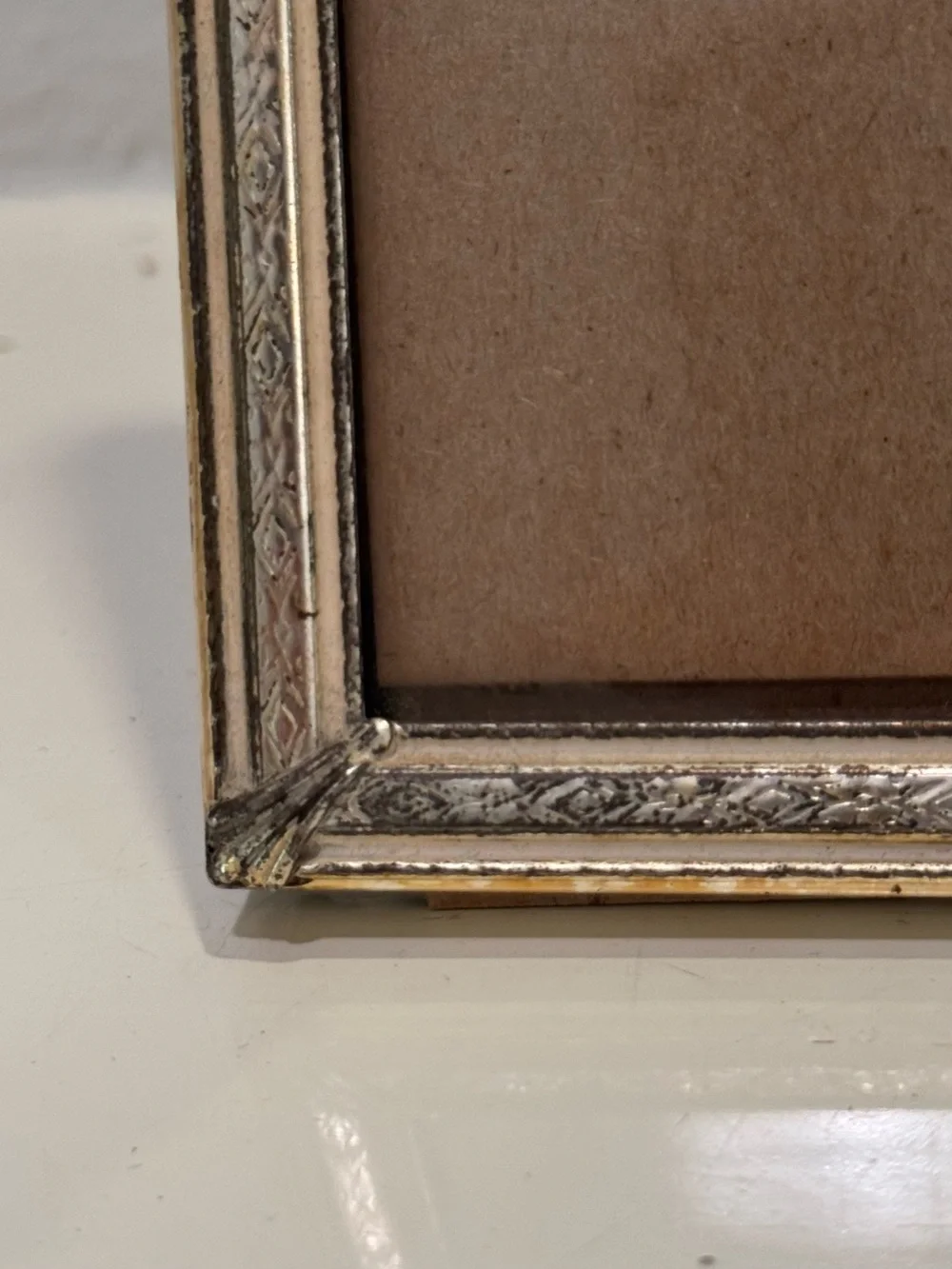 Vintage Victorian Style 8x10 Tarnished Brass Picture Frame with Easel